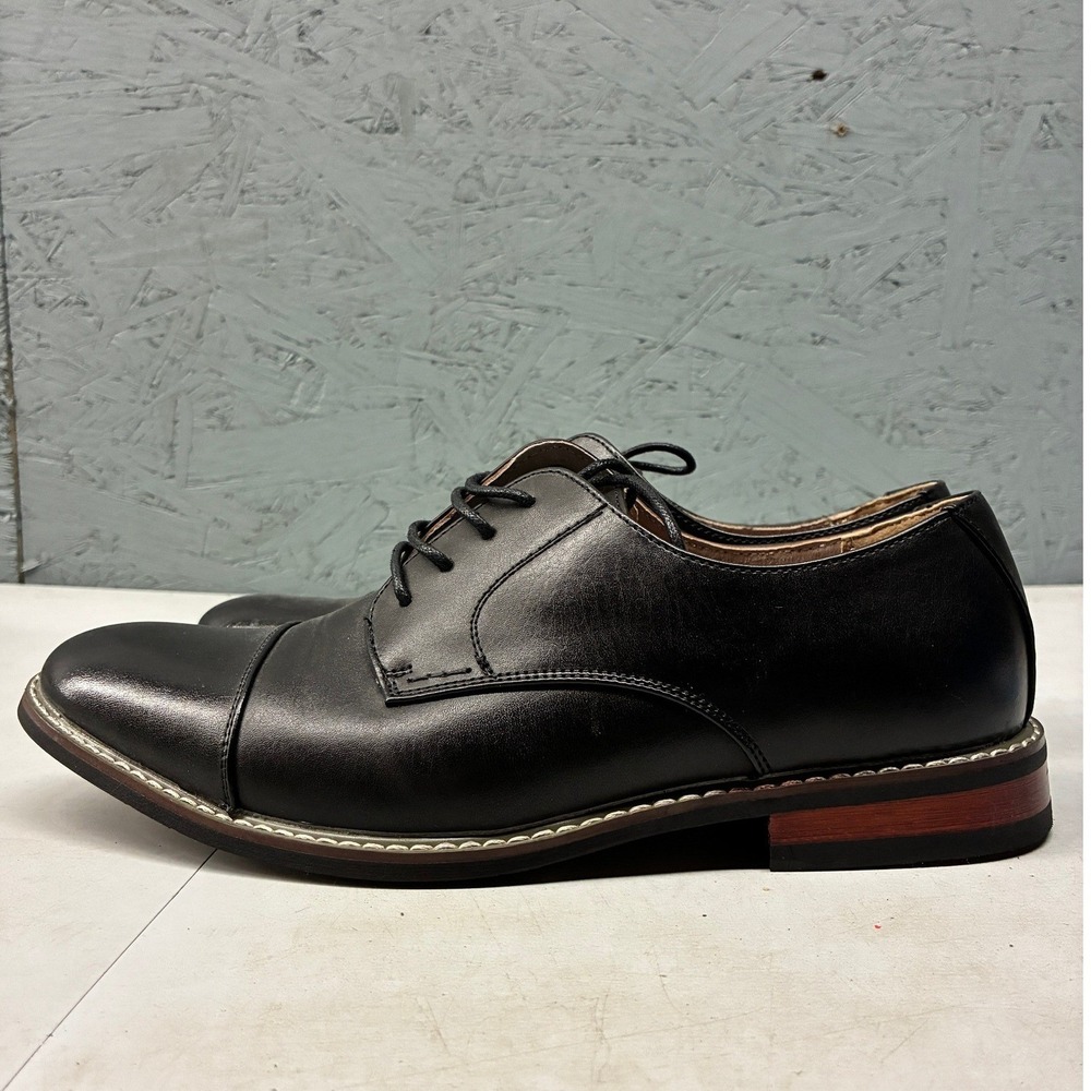 Bruno Marc Prince-6 Oxford Shoes Cap Toe Lace Up Men's Size 9 Black Formal Dress - Picture 8 of 13